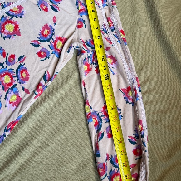 Matilda Jane Kaia Tan Floral Boho Lace Detail Peasant blouse shirt Size M - Picture 5 of 10